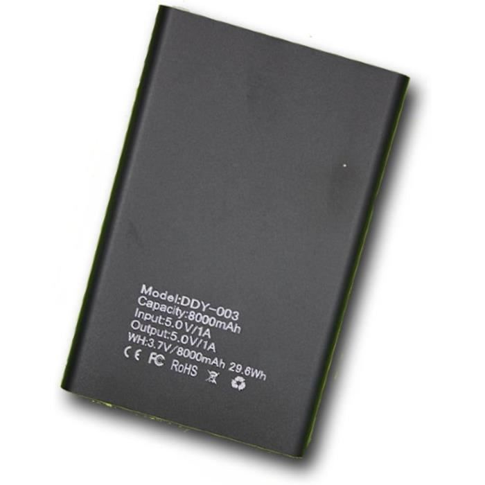 Mini Batterie externe portative 8000mAh - Boost de Batterie x3 ultra mini - USB-C + iPhone Lightning - LinQ - Français