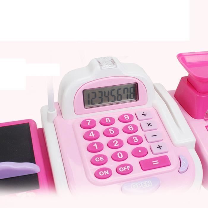 Caisse Supermarché Jeux Caisse Caisse Enregistreuse Jouet Pour Enfants Avec Calculatrice, Scanner,Jouet Caisse Enregistreuse Avec Accessoires - Beaux-Arts Et Loisirs Cru00e9atifs Caisse Rangement Enfant