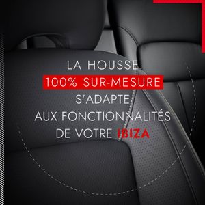 ZuDoxx Housses De Siège Auto Universelles Complètes Pour Seat Ibiza - Protection 360° Avant & Arrière, Cuir Épais Respirant