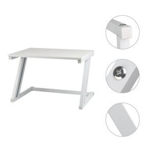 Meuble Micro ondes Meuble de cuisine mélaminé blanc H70xL60xP33cm