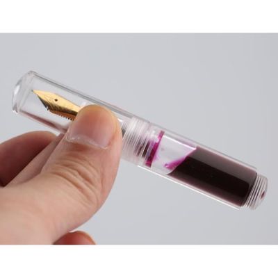 Majohn Wancai Mini Stylo Plume Voyage Violet Étoilé – Pointe Iridium Fine, 3 Nibs Interchangeables, Pipette & 20 Cartouches Encre Noire