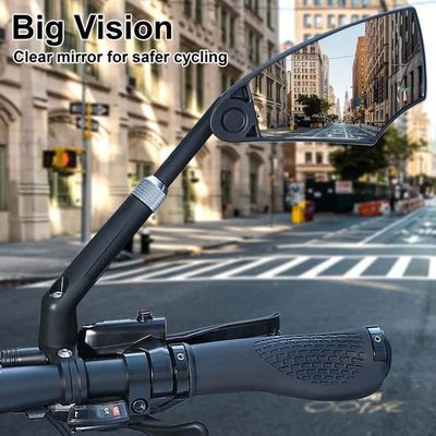 Rétroviseur de vélo rotatif à 360 degrés rétroviseur de sécurité accessoire de vélo pour Vélo VTT Électrique Moto - Gauche - Sport