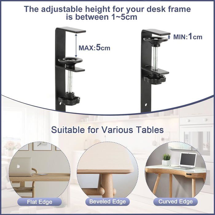Plateau De Gestion Des Câbles Sous Le Bureau - Gestion Flexible Des Câbles Sous Le Bureau Blanc - Bricolage