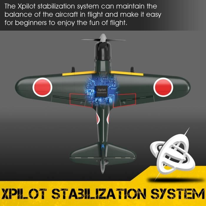 Avec 1 batterie-Zero Rc Avion 2.4g 4ch Télécommande Avion Epp 400mm ...