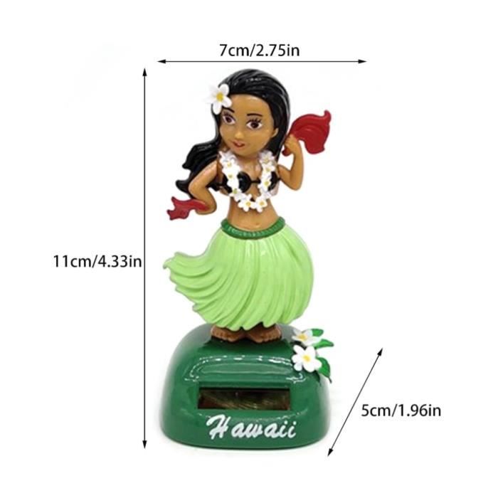 Figurine Solaire Dansante – Danseuse Hawaïenne Oscillante Pour Tableau De Bord, Décoration Voiture Ou Bureau