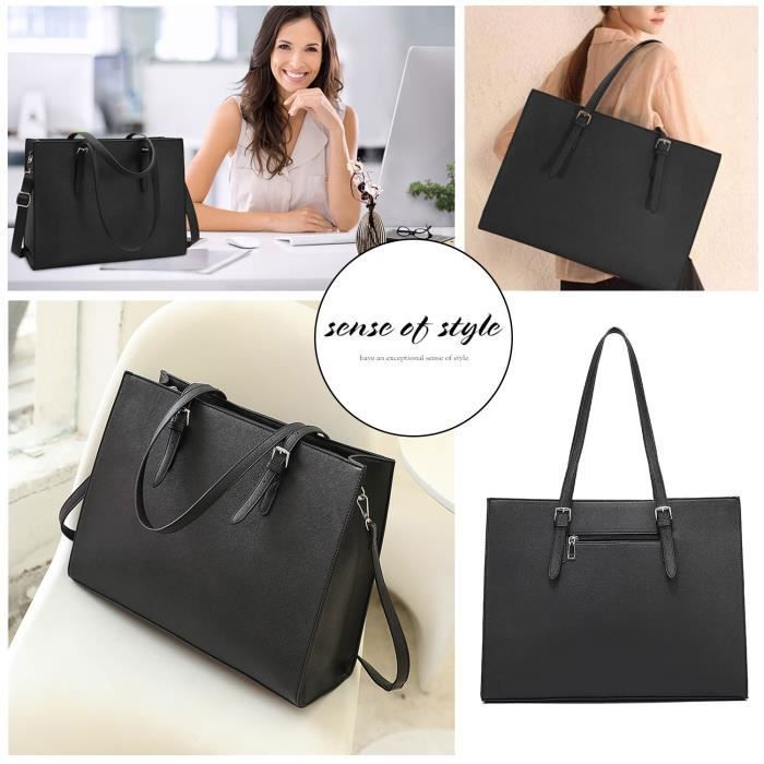 Sac à main femmes Shopper dames grand sac pour ordinateur portable 15.6  pouces sacs