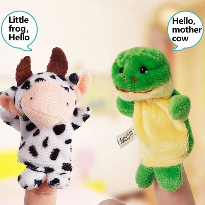10 Marionnettes à Doigts Animaux En Caoutchouc – Jouets Éducatifs Montessori Pour Bébés Et Enfants