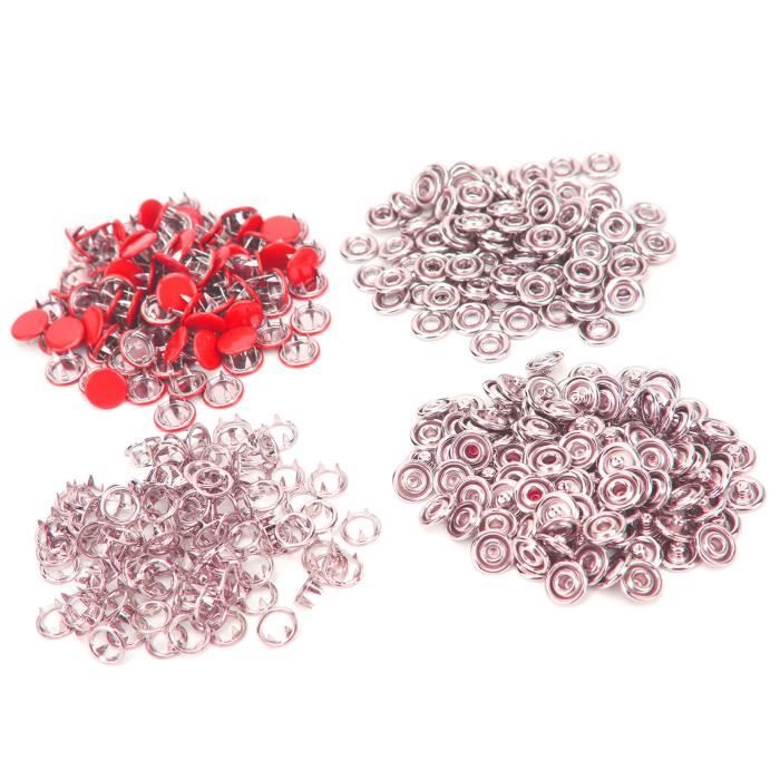 Lot De Boutons Anciens De Mercerie - Couleur Rouge, Occasion, Pour Couture Et Création - Pièces Vintage Uniques