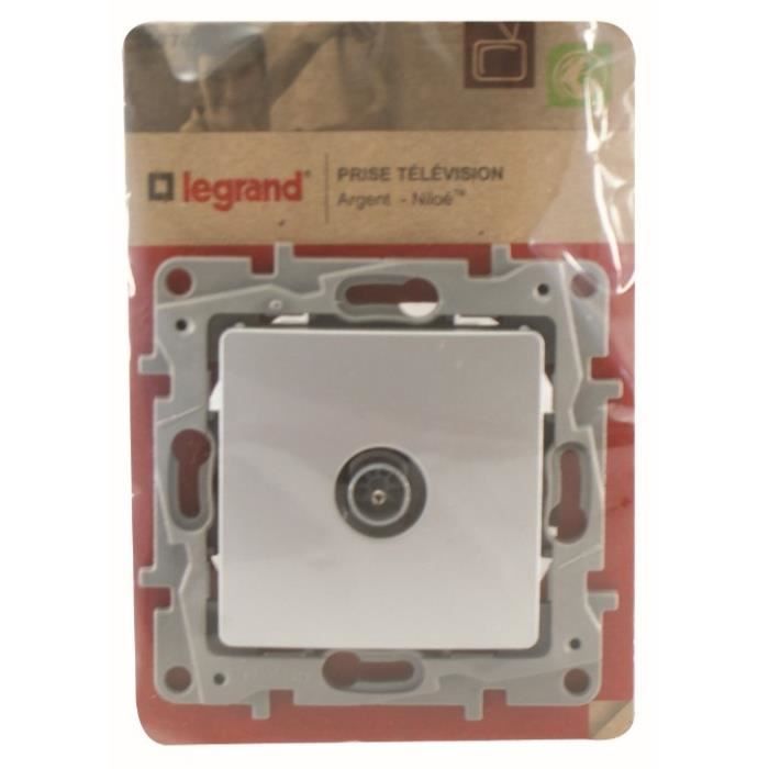 Legrand TV-Steckdose Männlich (Sterne, Blind) – Niloé Serie, Farbe Pur, Für Kabel-TV & Satellit