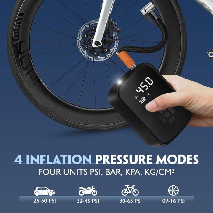 Compresseur à Air Portatif, 150 PSI Mini Pompe a Velo Electrique avec Affichage Numérique et Compresseur à Air Portatif, 150 PSI Mini Pompe a Velo Electrique avec Affichage Numérique et