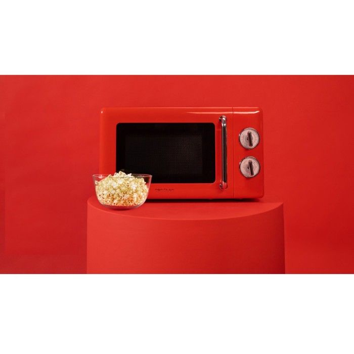 Micro Rouge Cecotec Micro-Ondes Mécanique avec Grill Proclean 3110 Rouge Rétro, 20 ...