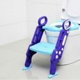 Siège De Toilette De Formation Pour Enfants Avec Pot Enfant Pliable échelle Toilettes En Forme De U Ou Ovales Bleu - 429085-0