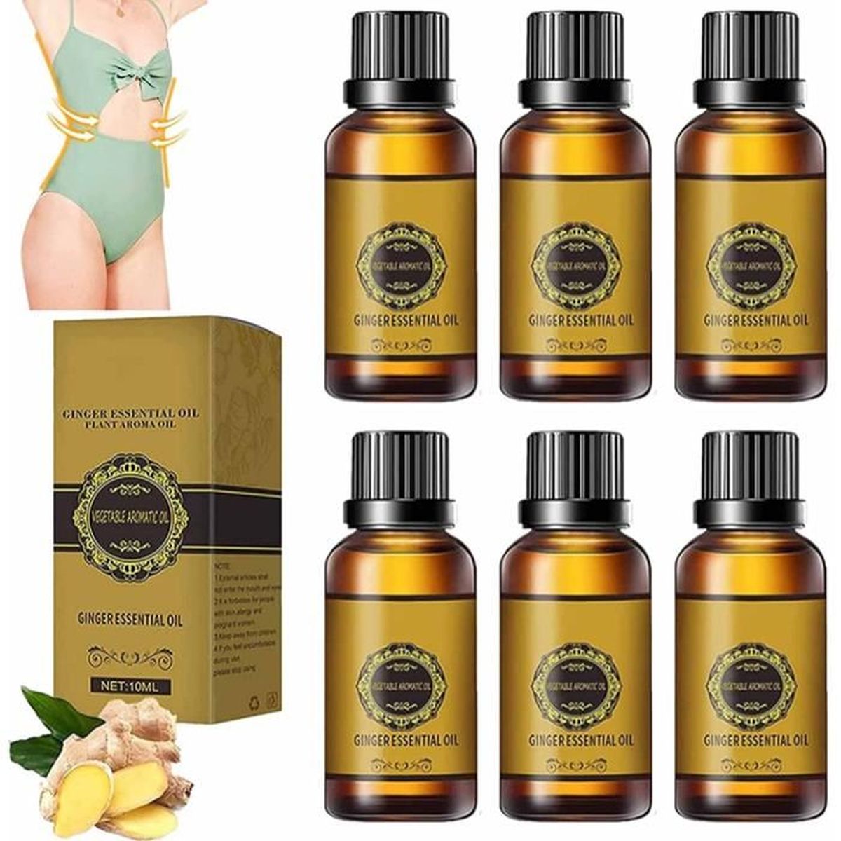 Belly Drainage Ginger Oil Natural Plant Lymphatic Drainage Ginger