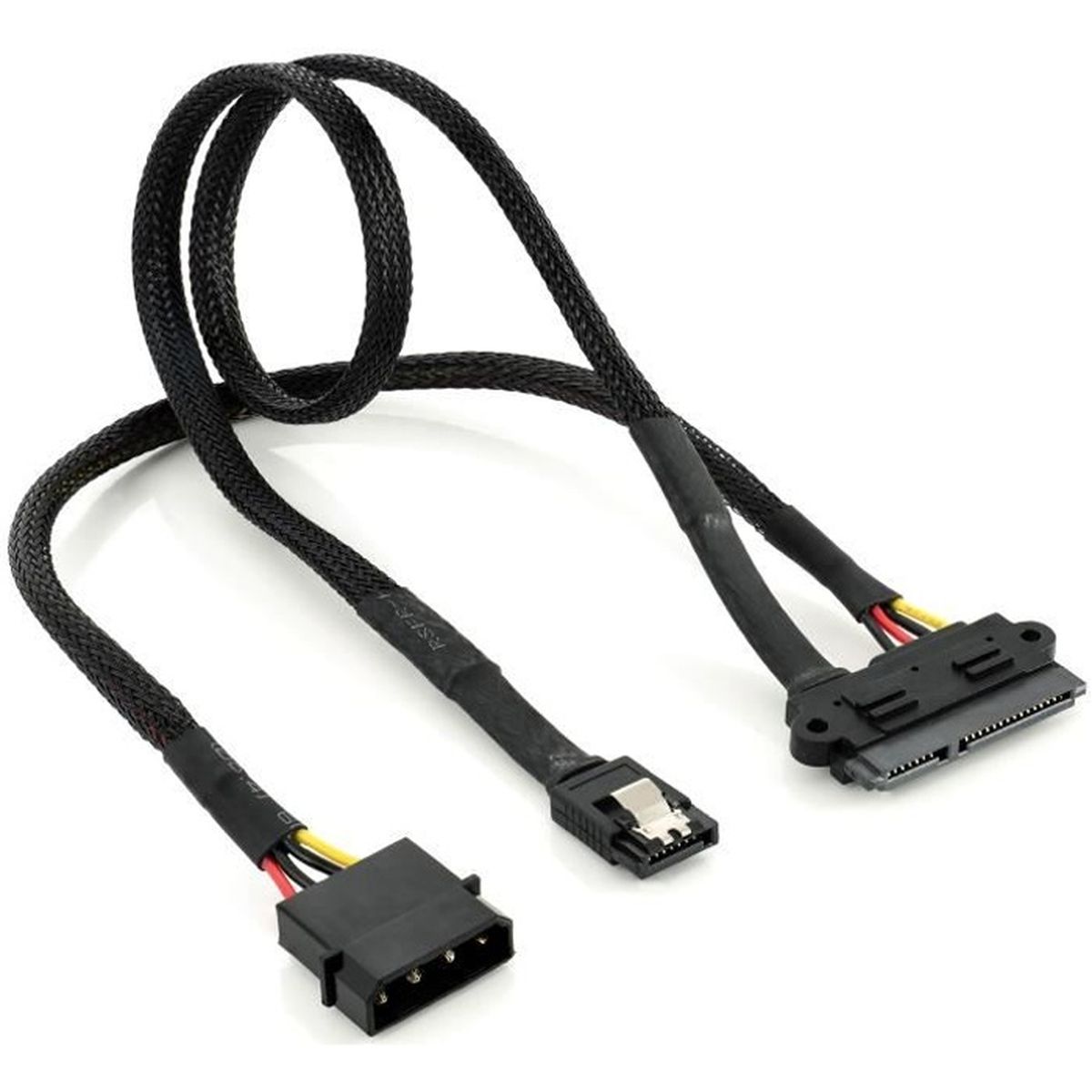 Duttek Cable SATA, Double SATA Câble, Câble Alimentation SATA Câble  Répartiteur en Y SATA vers Double SATA Pour Disque dur SSD 20CM/7.87 IN :  : Informatique