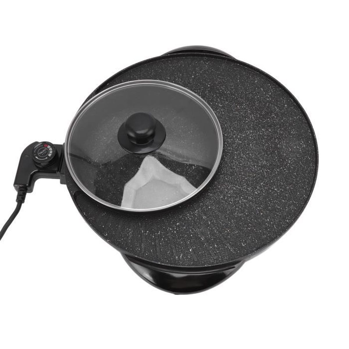 Marmite électrique 5,3 L Avec 3 Compartiments - 1600W, Antiadhésive, Chauffage Rapide | Pour Fondue, Ramen, Soupe, Friture - 9