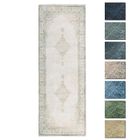Tapis Salon Poils Courts Sable 80x290 cm - Kelim Tapis Berbere Lavable - Vintage - TESSO LIVING