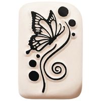 Tampon tatouage temporaire LaDot - Curly papillon - 4 x 6 cm