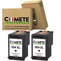 Cartouches D'Encre Compatibles HP 304XL Noir Et Couleur - Lot De 2, Fabriqué En France