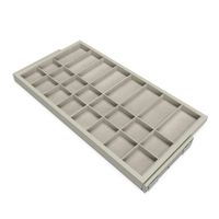 Emuca Kit de organiser de tiroirs avec cadre de coulissage soft close pour armoires, réglable, module 900mm, Gris pierre
