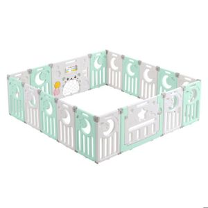 PARC BÉBÉ Parc Bebe 16+2 Panneaux, Parc XXL Enfant Modulable