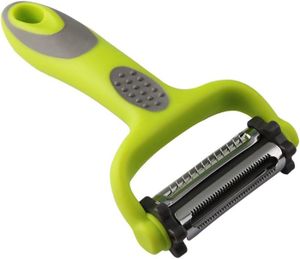 Éplucheur Multifonction Acier Inoxydable - Lame Double - Râpe Intégrée - Lave-Vaisselle