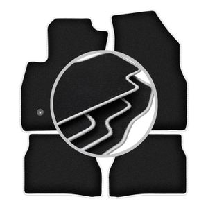 Jeu de 2 tapis de sol avant en velours pour Renault Twingo