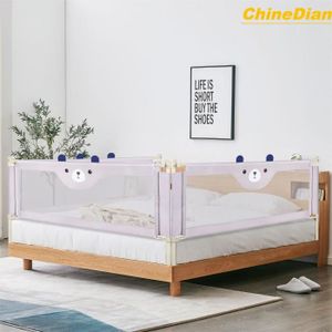 BARRIÈRE DE LIT BÉBÉ Barrière de lit Bébé ChineDian - Gris - Réglable -