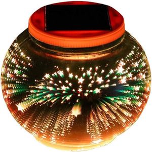 LAMPION Lanterne solaire 3D Veilleuse - Verre Boule - RGB 