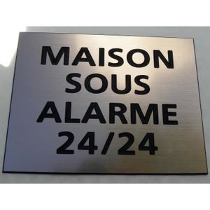 plaque gravée /"ALARME INCENDIE/" Format 48 x 100 mm