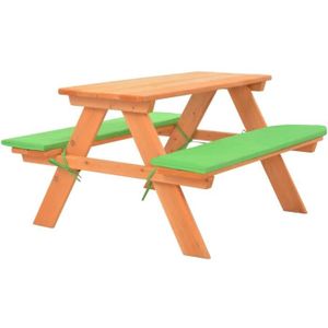 Ensemble table et chaise de jardin Tables de jardin vidaXL Table de Pique-Nique pour Enfants avec Bancs Salon de Jardin Meuble de Patio Mobilier de Terrass 99968