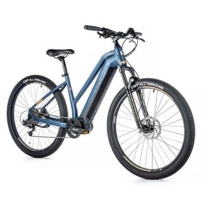 VÉLO ASSISTANCE ÉLEC Vélo électrique Leader Fox Swan 2023 Bafang M300 - Femme - Bleu - Moteur central - 9 vitesses