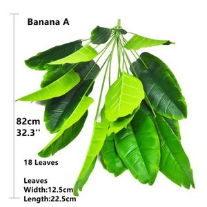 ARBRE - BUISSON Plantes - Composition florale,Plantes de palmier artificielles,fausses feuilles de palmier,Bouquet de buisson - Banana A 82cm
