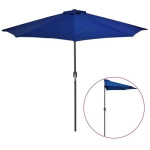 PARASOL Parasol de balcon avec mât en aluminium Bleu 270x1