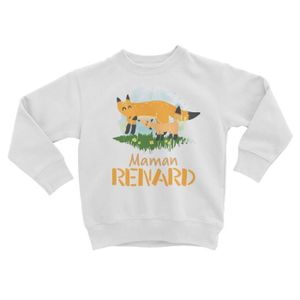 SWEATSHIRT Sweatshirt Enfant Maman Renard et son Bébé Renard 