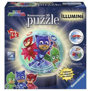 LES PYJAMASQUES Puzzle 3D 72 pcs Illuminé LES PYJAMASQUES Puzzle 3D 72 pcs Illuminé