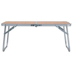 TABLE DE CAMPING YAJ-Table pliable de camping Marron Aluminium 60x4