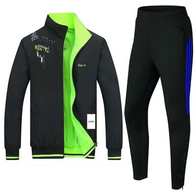OEIN Ensemble Survetement Homme Fashion 2 Pieces Veste Hommes Et Pantalon Survetement Homme Marque Luxe Jogging Homme KNs33203 Noir vert noir Cdiscount Pret a Porter