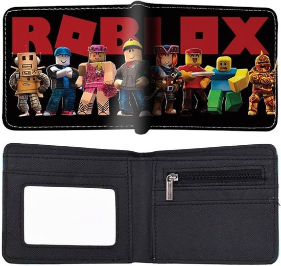 FISAPBXC Portefeuille Roblox Enfant - Porte-Monnaie PU Animé Plié Pour Garçon Cadeau