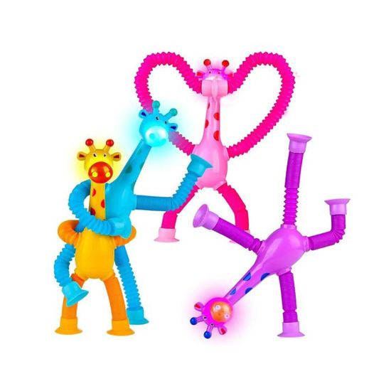Jouet sensoriel - Girafe - 4 Pcs - Ventouse télescopique - Couleurs Jouet sensoriel - Girafe - 4 Pcs - Ventouse télescopique - Couleurs