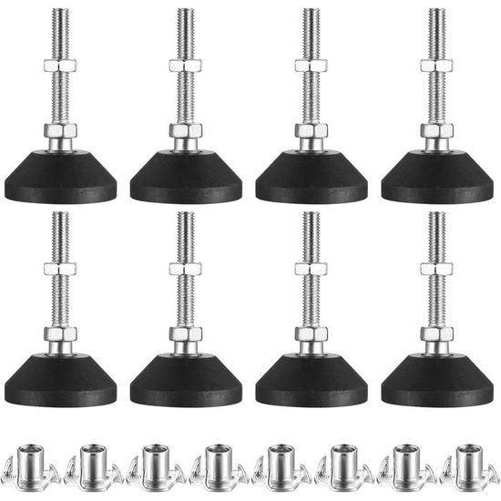 Pied Reglable 8 Pièces Acier Inoxydable Pieds De Meuble M8×80 Mm