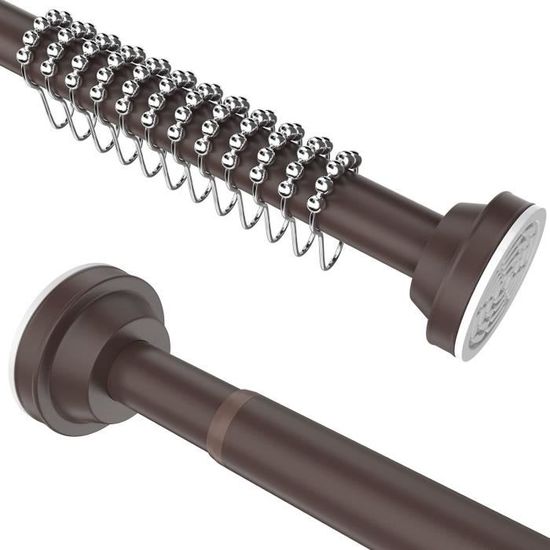 Tringle à Rideau De Douche En L Sans Perçage - Acier Inoxydable, Réglable 70-95 X 105-165 Cm - Pour Coin De Salle De Bain - Support Jusqu'à 8 Kg - 4