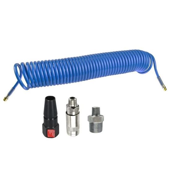 Tuyau De Soufflage Pour Réservoir D'air De Camion - Raccord Laiton Et Caoutchouc, Double Couche, 24cm - 8