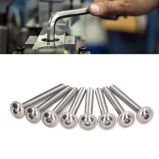 Vis aluminium tête bombée LFB M10 (1.25mm) x 45mm - Visserie moto Probolt