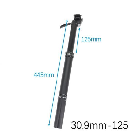 Tige De Selle Réglable Pour VTT - Diamètres 30,9 Mm Et 31,6 Mm - Longueur 400 Mm - Aluminium - Kit Extension Inclus