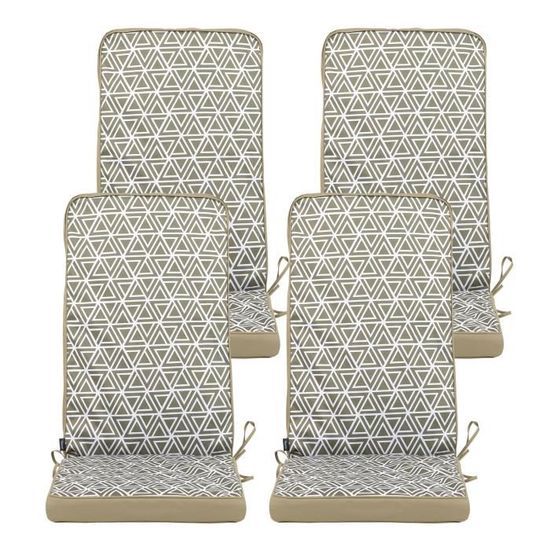 Galette De Chaise D'extérieur De Jardin Imperméables Avec Attaches - 25