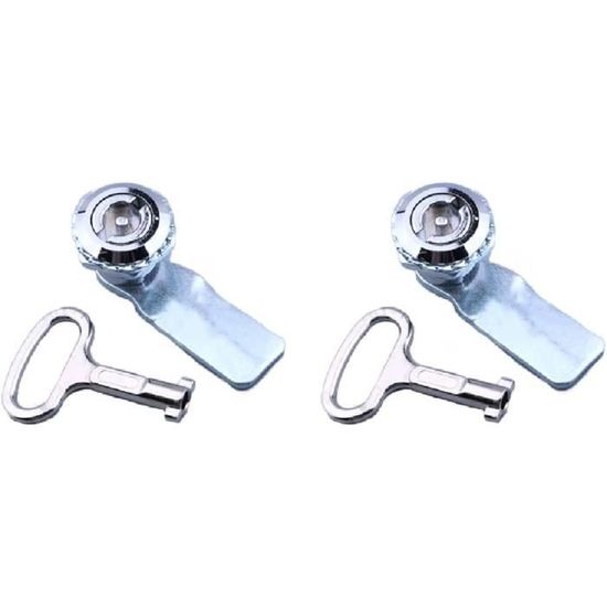 Lot De 2 Serrures De Poubelle En Métal - Kit Câble Et Mousquetons Pour Couvercle Extérieur