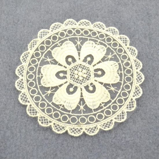 Sourcing Map Set De Table Ovale Brodé Rétro En Dentelle - 30,5 X 43