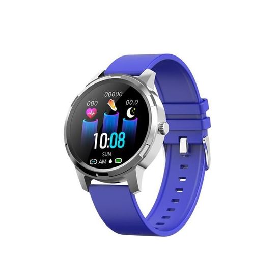 Montre Connectée Santé Montre Connectée Fitness Tracker - Écran AMOLED 1.1 - Pression Artérielle - 25 Sports - Étanche Moniteur Fréquence Cardiaque 24h