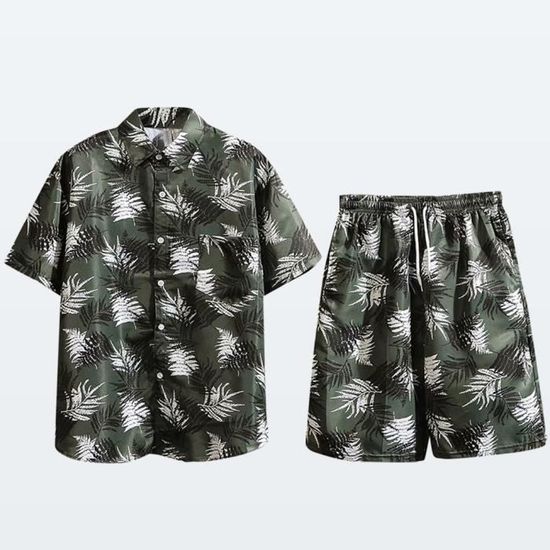 Duohropke Ensemble Pyjama Transparent Pour Homme - En Maille - Court - Sexy - Boutonné - Chemise à Manches Courtes - Boxer D'été - Vêtement De Loisirs, Blanc., S