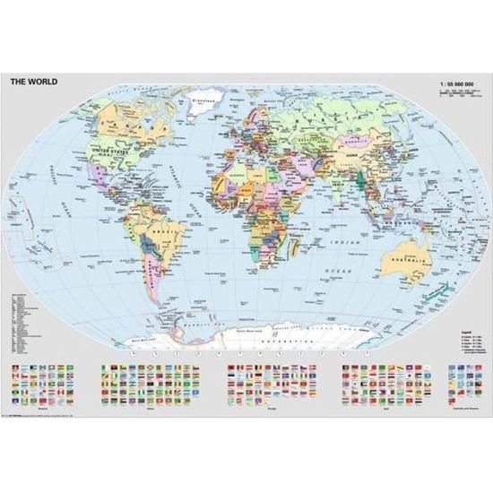 Puzzle adulte Ravensburger - Carte du monde 1000 pièces - Collection géographie
